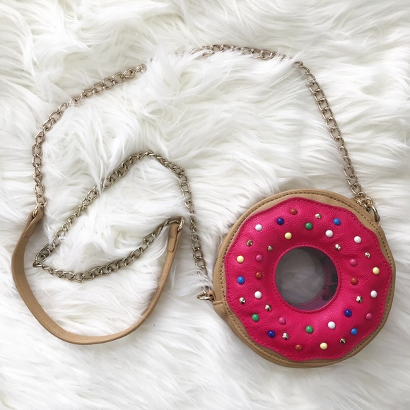 Betsey Johnson Handbags - Betsey Johnson : Fuchsia Donut Crossbody Bag